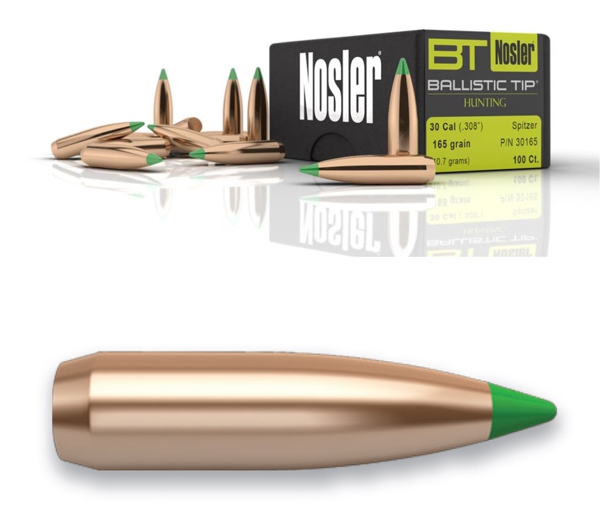 Nosler BALLISTIC TIP HUNTING Kogels .30 kaliber 168 grain verpakking 50 Nosler BALLISTIC TIP HUNTING Kogels .30 kaliber 168 grain verpakking 50